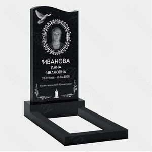 Памятник на могилу (10-126) «С овальной рамкой и летящей птицей» 10-126
