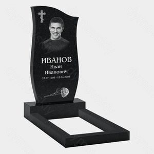 Памятник на могилу (10-135) «С плавной волной и крестом» 10-135