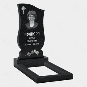 Памятник на могилу (10-137) «Факел с крестом и цветочным узором» 10-137
