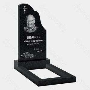 Памятник на могилу (10-171) «Скала с облаком и православным крестом» 10-171