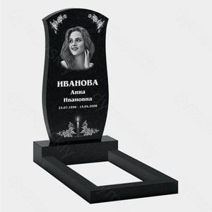 Памятник на могилу (10-174) «Факел с плавными линиями и цветочным декором» 10-174