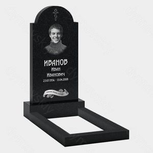 Памятник на могилу (10-188) «С закруглённым верхом и крестом» 10-188