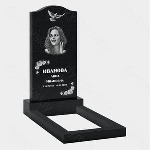 Памятник на могилу (10-196) «С плавной вершиной и летящей птицей» 10-196