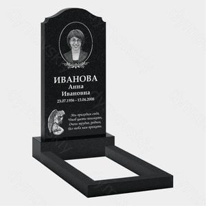 Памятник на могилу (10-205) «С ангелочком и овальной рамкой» 10-205