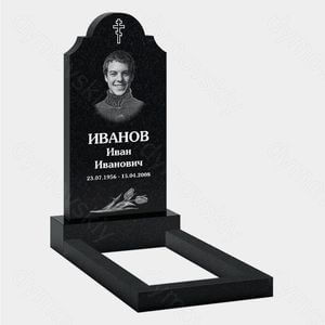 Памятник на могилу (10-216) «С арочным верхом и православным крестом» 10-216