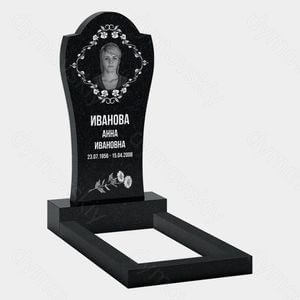Памятник на могилу (10-218) «Факел с цветочным венком и рамкой» 10-218