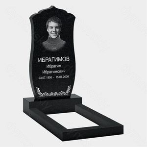 Памятник на могилу (10-224) «С плавными контурами и растительным орнаментом» 10-224