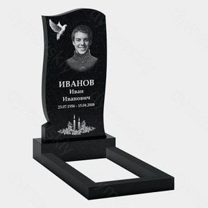 Памятник на могилу (10-264) «Волнообразный парус с огнем свечей и голубем» 10-264