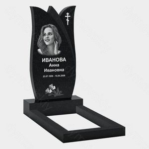 Памятник на могилу (10-292) «Волнообразная стела с крестом» 10-292