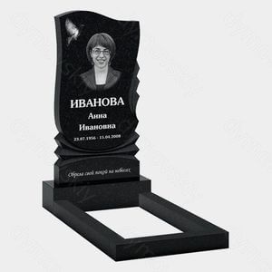 Памятник на могилу (10-317) «Волнообразная стела с птицей» 10-317