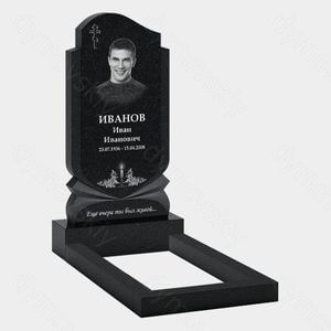 Памятник на могилу (10-330) «С резным щитом и свечой» 10-330