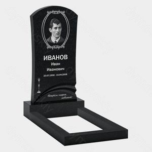Памятник на могилу (10-331) «С овальной рамкой и плавной линией» 10-331