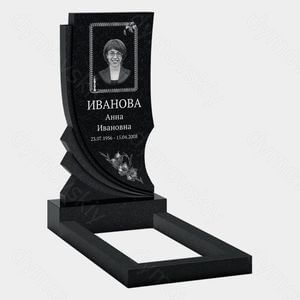 Памятник на могилу (10-346) «С волнообразным силуэтом и цветочным рельефом» 10-346