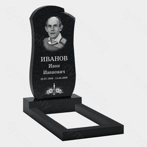 Памятник на могилу (10-371) «Волнистая стела со строгим оформлением» 10-371