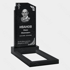 Памятник на могилу (10-385) «Скала с крестом и птицей» 10-385