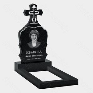 Памятник на могилу (10-405) «Вертикальная арочная стела с православным крестом» 10-405