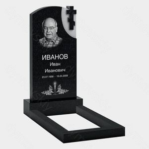 Памятник на могилу (10-406) «С закруглённой вершиной и крестом» 10-406