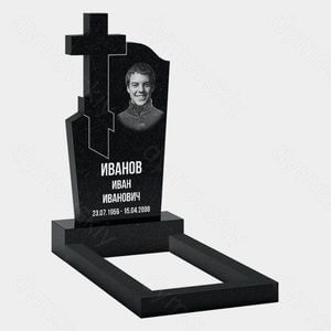 Памятник на могилу (10-414) «С православным крестом и строгими линиями» 10-414