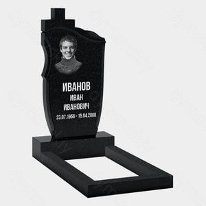 Памятник на могилу (10-419) «Полукрест с резными вставками» 10-419