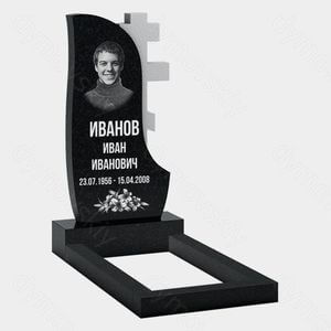 Памятник на могилу (10-422) «Полукрест с изогнутым контуром» 10-422