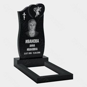 Памятник на могилу (10-426) «Ангелочек с сердцем и крестом» 10-426