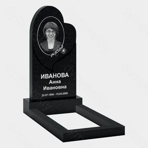 Памятник на могилу (10-428) «С сердцем и овалом» 10-428
