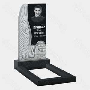 Памятник на могилу (10-456) «Лебедь с рельефным крылом» 10-456