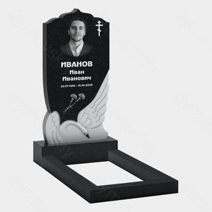 Памятник на могилу (10-457) «С лебедем и крестом» 10-457