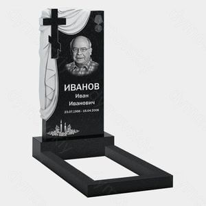 Памятник на могилу (10-463) «С крестом и драпировкой» 10-463