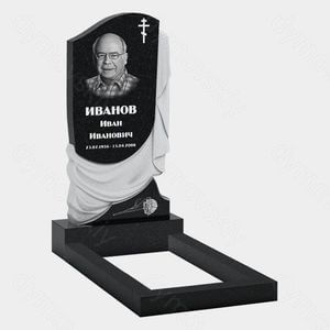 Памятник на могилу (10-465) «Декоративная плащаница и православный крест» 10-465