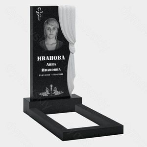 Памятник на могилу (10-467) «С тканью и православным крестом» 10-467