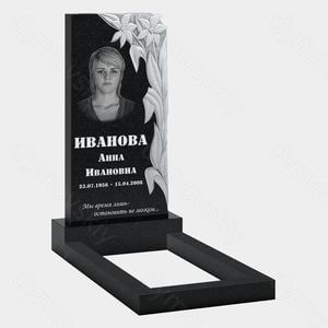 Памятник на могилу (10-488) «С рельефными цветами» 10-488