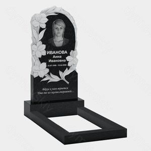 Памятник на могилу (10-491) «С цветочным обрамлением» 10-491