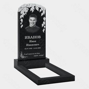 Памятник на могилу (10-496) «С березой и аркой из листьев» 10-496