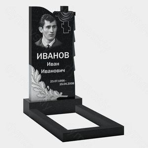 Памятник на могилу (10-505) «С крестом, драпировкой и ветвью» 10-505