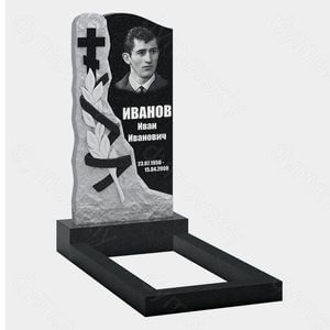 Памятник на могилу (10-506) «Корка с полукрестом и ветвью» 10-506