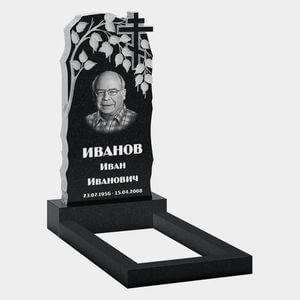 Памятник на могилу (10-508) «Со скалой, ветвями и православным крестом» 10-508
