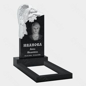 Памятник на могилу (10-529) «С ангелом и плавным скосом» 10-529