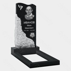 Памятник на могилу (10-542) «Корка с необработанным краем и звездой» 10-542