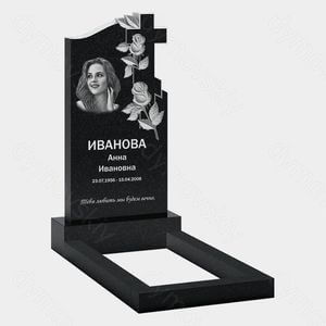 Памятник на могилу (10-545) «С крестом и розами» 10-545