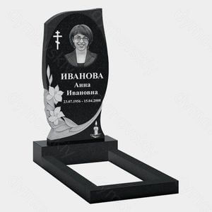 Памятник на могилу (10-558) «С коркой, цветами и свечой» 10-558