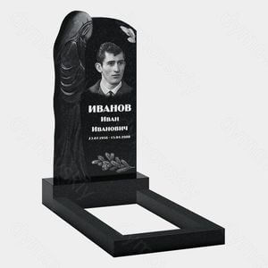 Памятник на могилу (10-563) «С драпировкой и бабочкой» 10-563