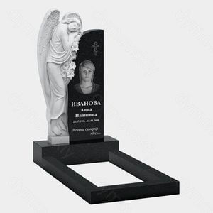 Памятник на могилу (10-580) «Со скульптурой ангела с цветами» 10-580