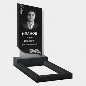 Памятник на могилу (10-584) «Парус с косым верхом и православным крестом» 10-584