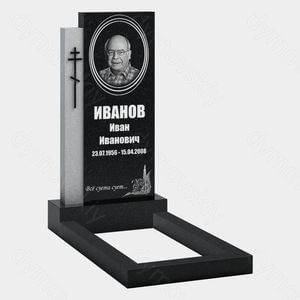 Стела с боковым крестом и портретом 10-593
