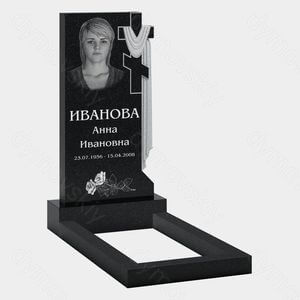 Памятник на могилу (10-610) «С крестом и драпировкой» 10-610