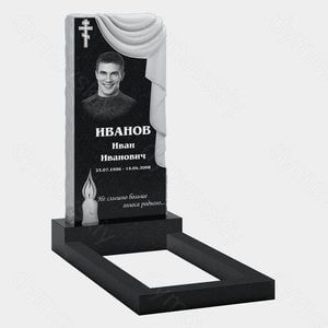 Памятник на могилу (10-612) «Со свечным огнем и ниспадающей тканью» 10-612