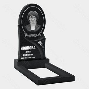 Памятник на могилу (10-620) «Круглый с цветочным орнаментом» 10-620