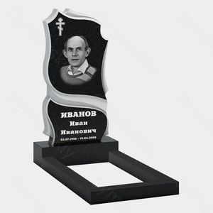 Памятник на могилу (10-623) «Волнообразная вертикальная стела с крестом» 10-623
