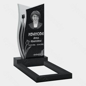 Памятник на могилу (10-634) «С тюльпаном и плавным силуэтом» 10-634